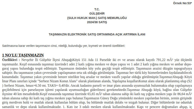 Satılık Konut - Nevşehir Gülşehir