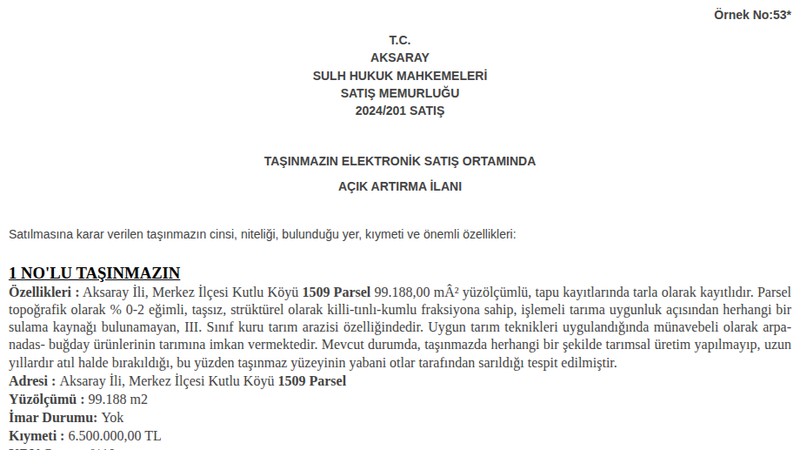 Arsa/Arazi - AKSARAY MERKEZ - 188 m²
