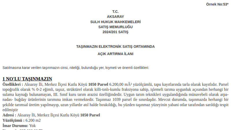 Arsa/Arazi - AKSARAY MERKEZ - 200 m²