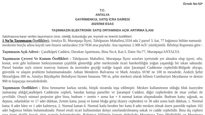 Konut - ANTALYA MURATPAŞA