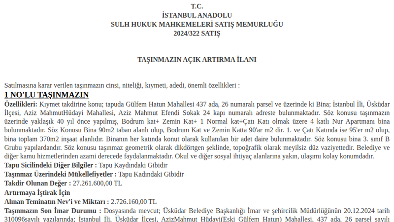 Konut - İSTANBUL ÜSKÜDAR - 90 m²