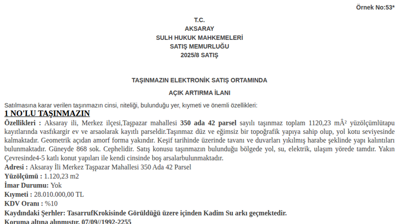 Konut - AKSARAY MERKEZ - 1.120,23 m²