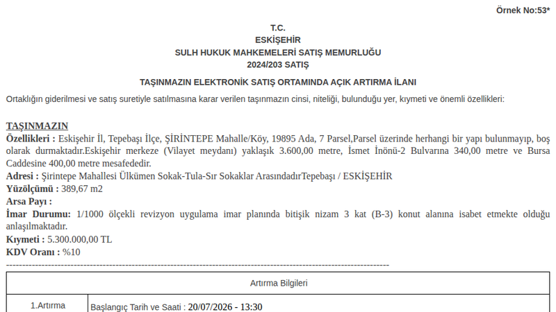 Konut - ESKİŞEHİR TEPEBAŞI - 389,67 m²