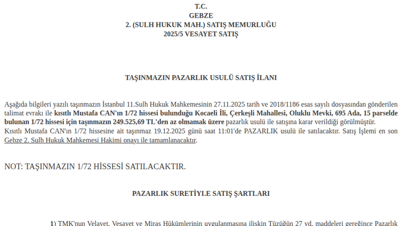 Konut - KOCAELİ DİLOVASI