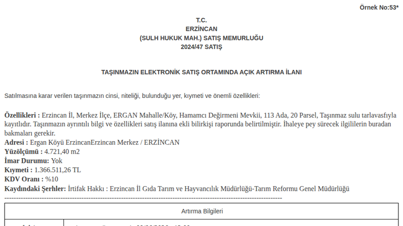 Konut - ERZİNCAN MERKEZ - 721,40 m²