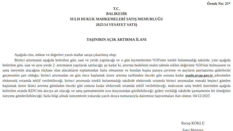 Satılık Tofaş-fıat Doğan 1994 - Balıkesir