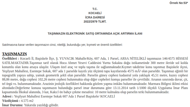 Satılık Arsa/Arazi - Kocaeli Başiskele