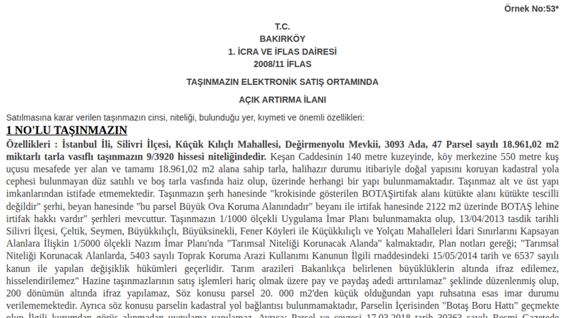 Satılık Tarla - İstanbul Silivri