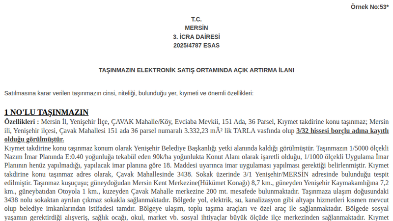 Satılık Müstakil Ev - Mersin Yenişehir