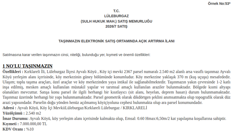 Satılık Müstakil Ev - Kırklareli Lüleburgaz
