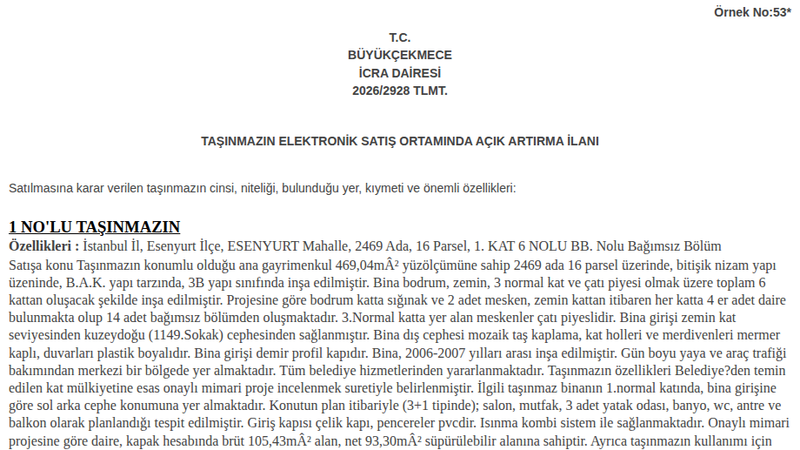 Satılık Daire - İstanbul Esenyurt