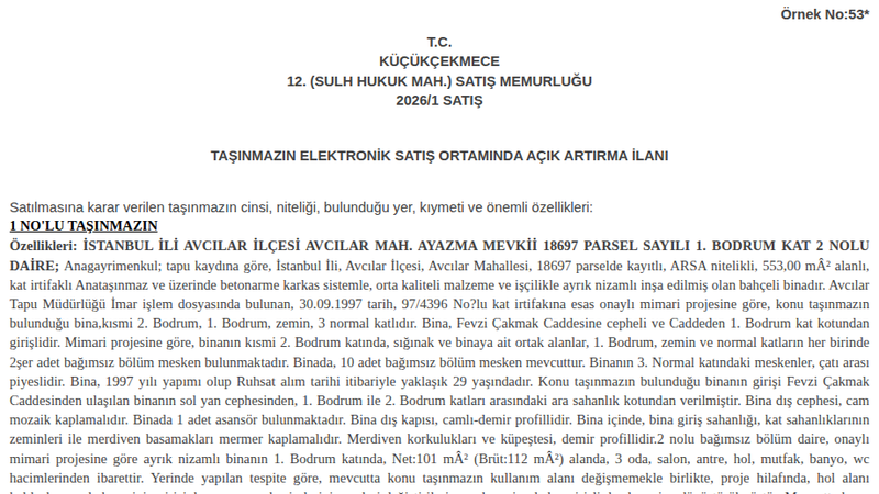 Satılık Daire - İstanbul Avcılar