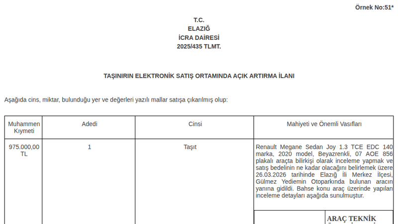 Otomobil - ELAZIĞ MERKEZ