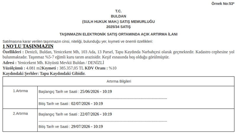 Satılık Konut - Denizli Buldan