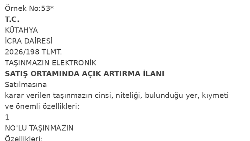 Satılık Arsa/Arazi - Kütahya Merkez