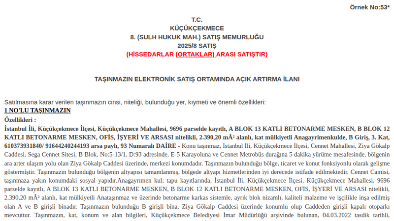 Satılık Daire - İstanbul Küçükçekmece