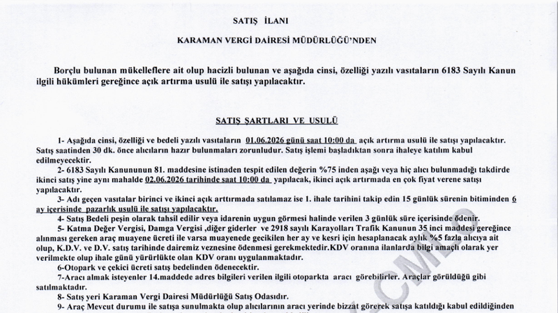 Şartname önizlemesi