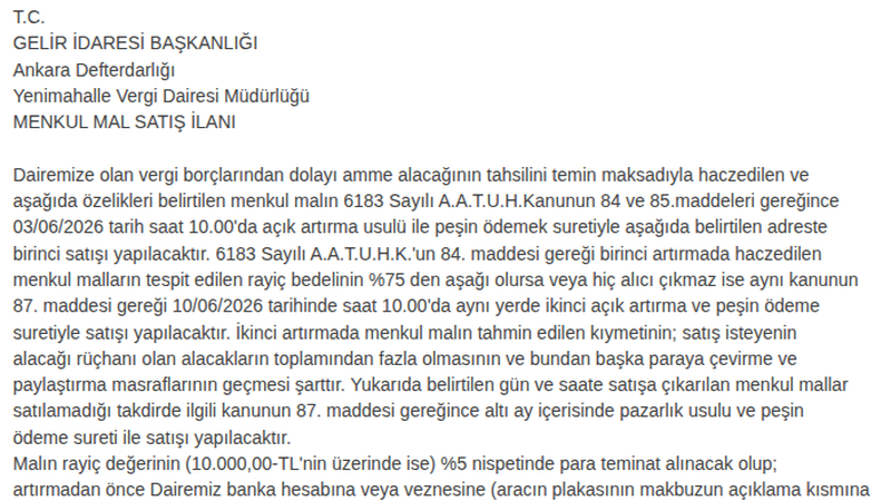 Şartname önizlemesi