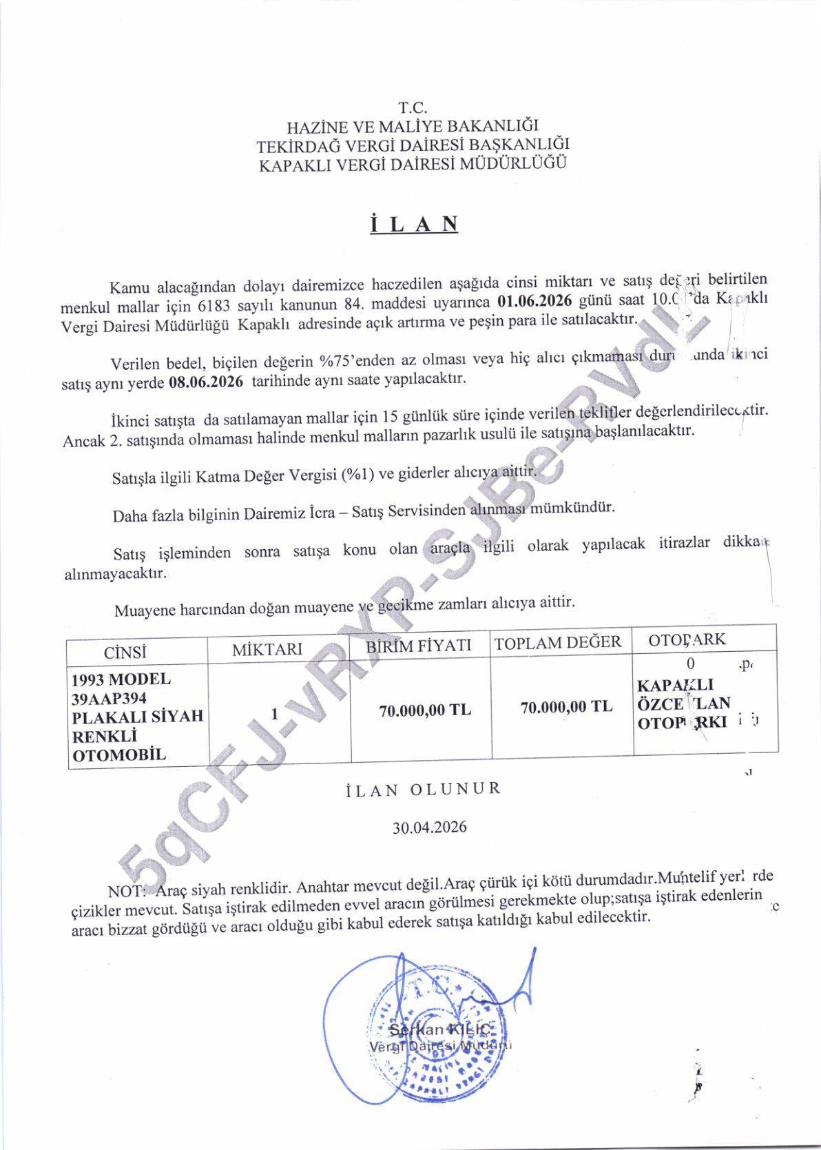 Şartname önizleme