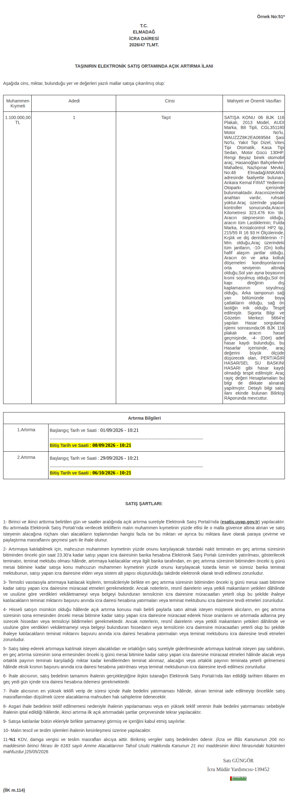Şartname önizleme