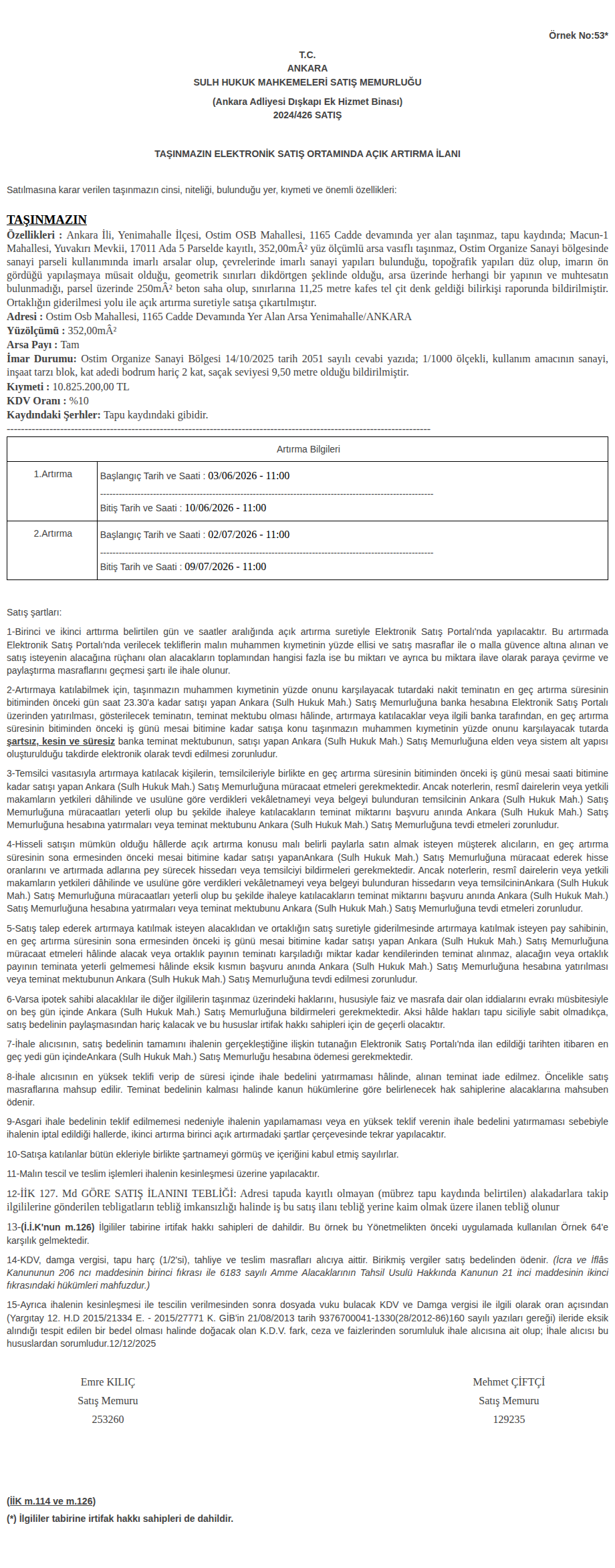 Şartname önizleme