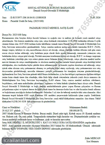 Ticari Araç - DENİZLİ MERKEZEFENDİ