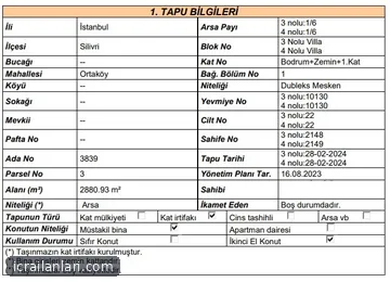 Konut - İSTANBUL SİLİVRİ - 210 m²