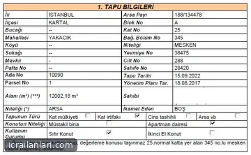 Konut - İSTANBUL KARTAL - 101 m²