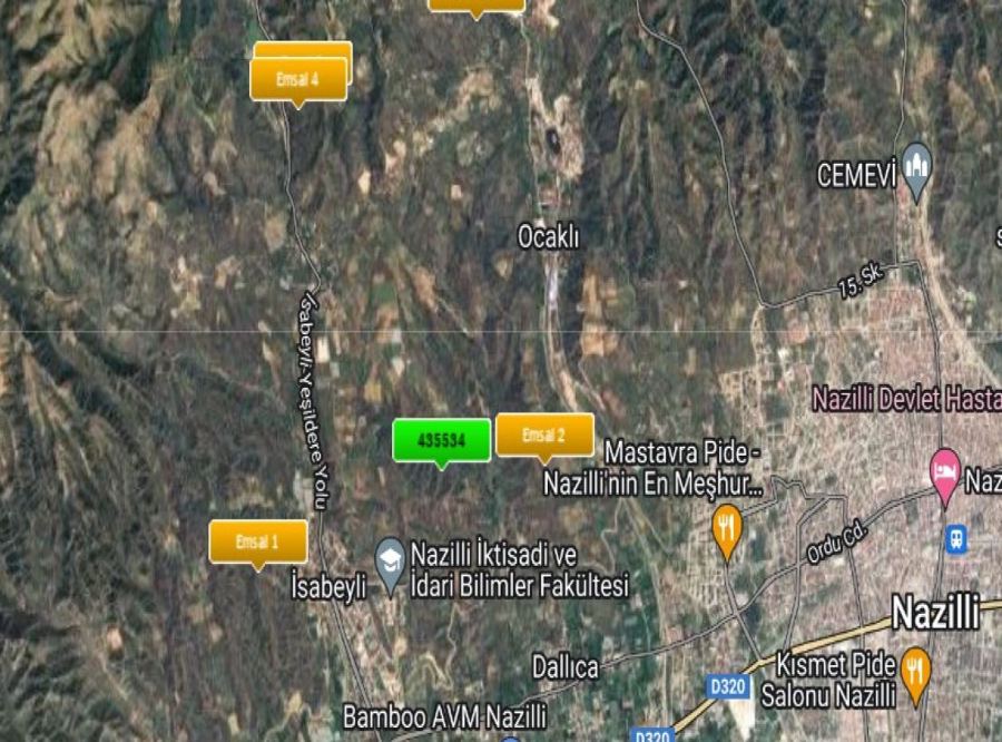 Aydın Nazilli Satılık Arsa - 45.590 m² - 5.850.000 TL