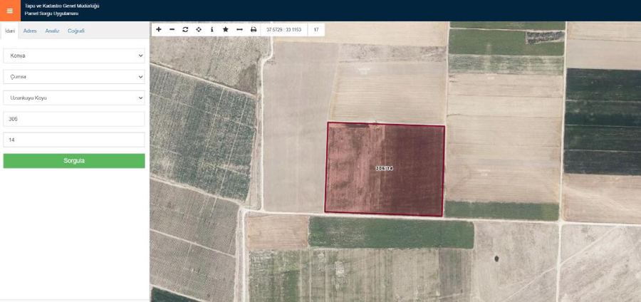 Konya Çumra Satılık Arsa - 11.489 m² - 500.000 TL