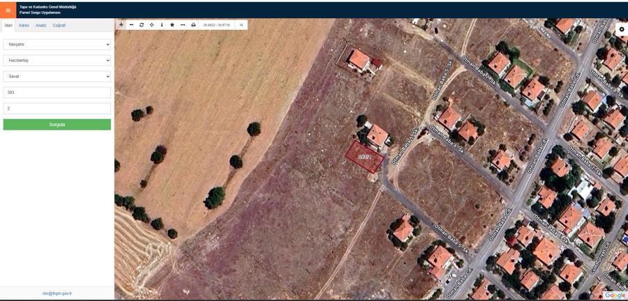 Nevşehir Hacıbektaş Satılık Arsa - 315 m² - 1.320.000 TL